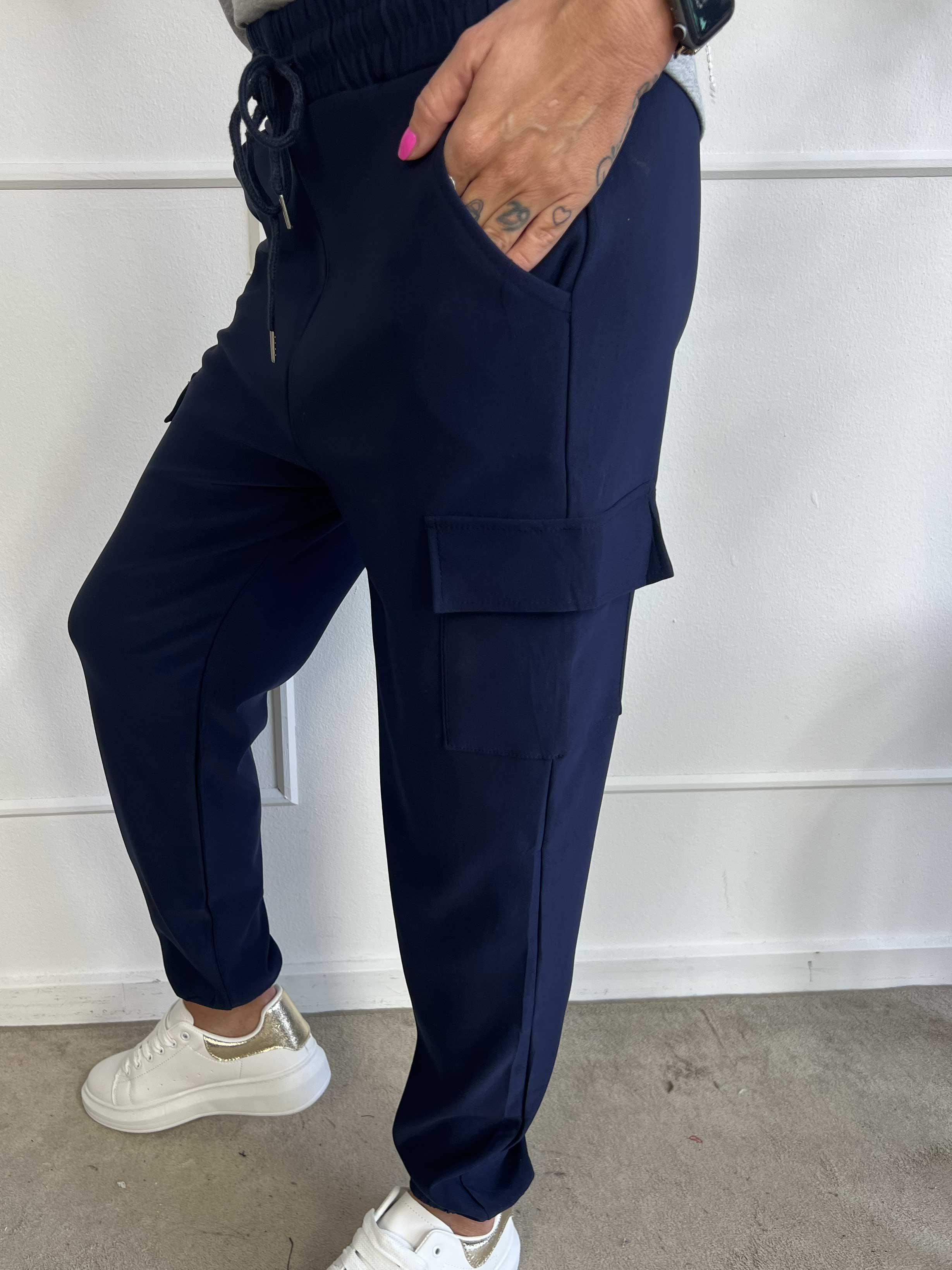 Denise - Fede cargo bukser med lommer på siderne